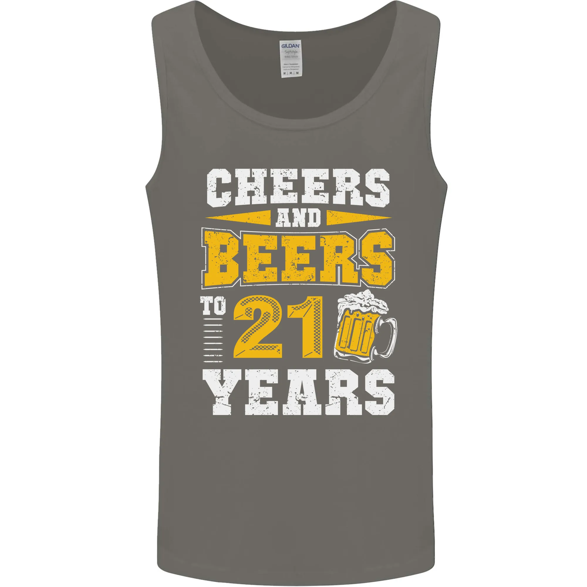 21st Birthday 21 Year Old Funny Alcohol Mens Vest Tank Top