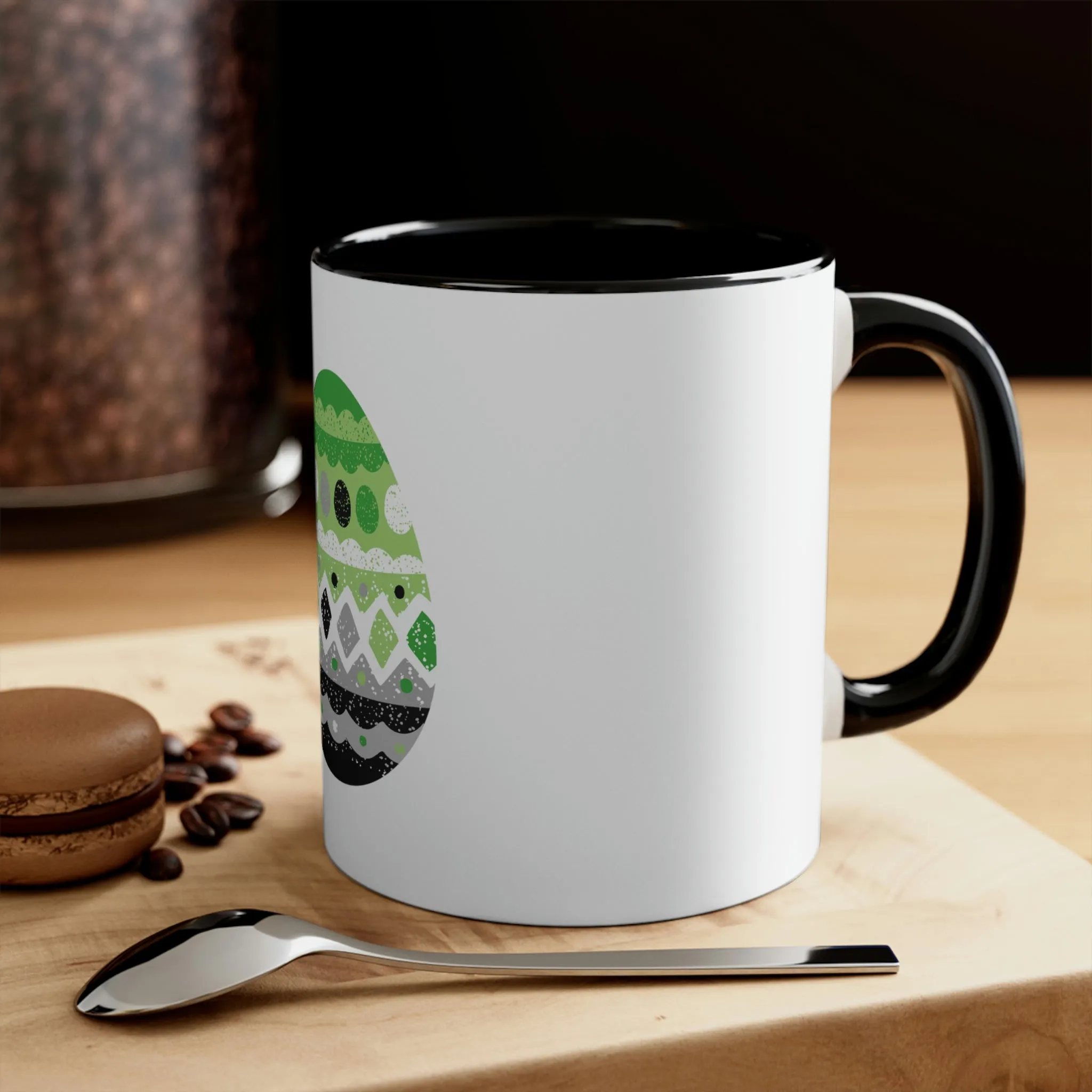 Aromantic Flag Accent Coffee Mug Easter Festival - Easter Egg