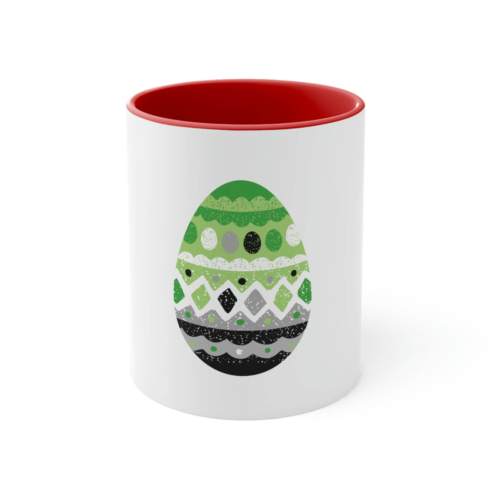 Aromantic Flag Accent Coffee Mug Easter Festival - Easter Egg