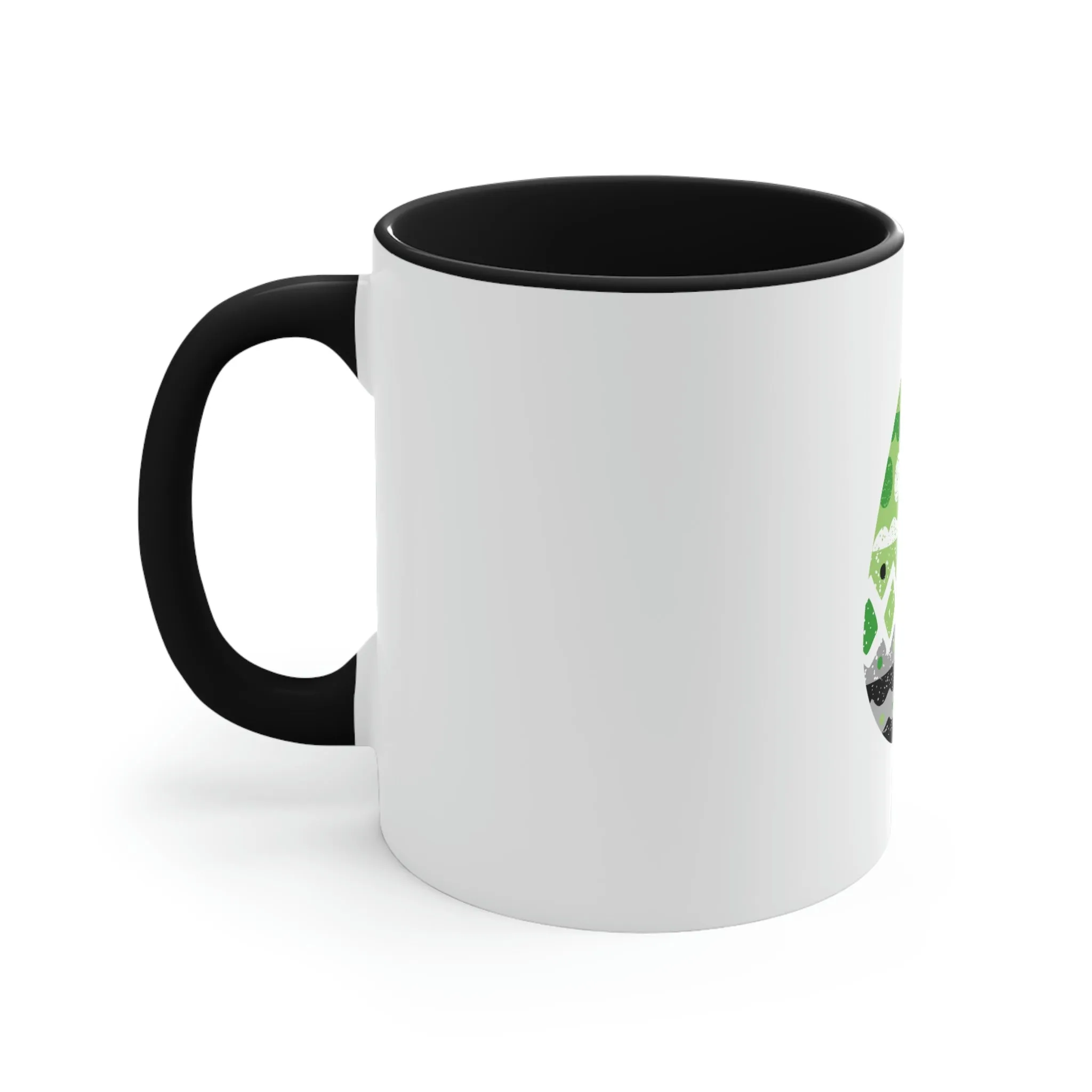 Aromantic Flag Accent Coffee Mug Easter Festival - Easter Egg