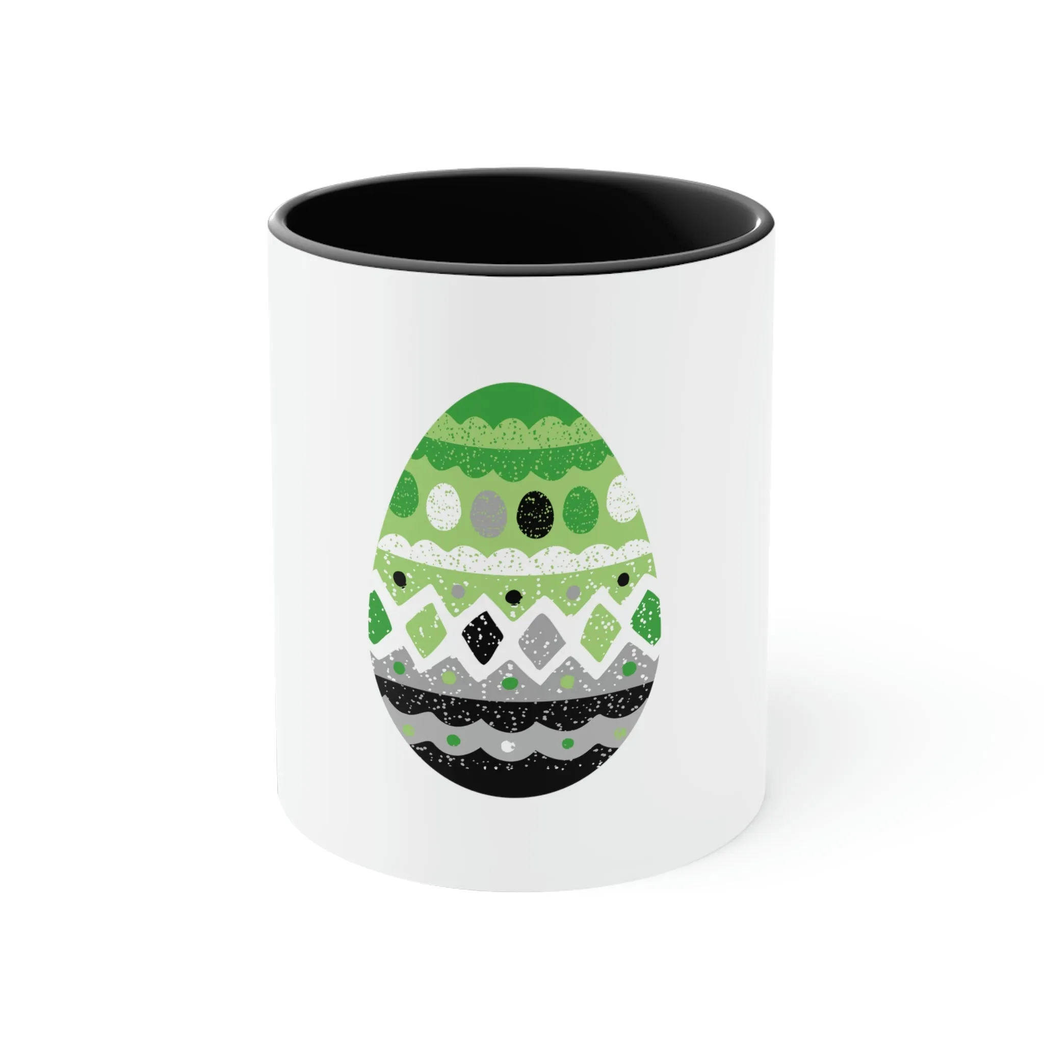 Aromantic Flag Accent Coffee Mug Easter Festival - Easter Egg