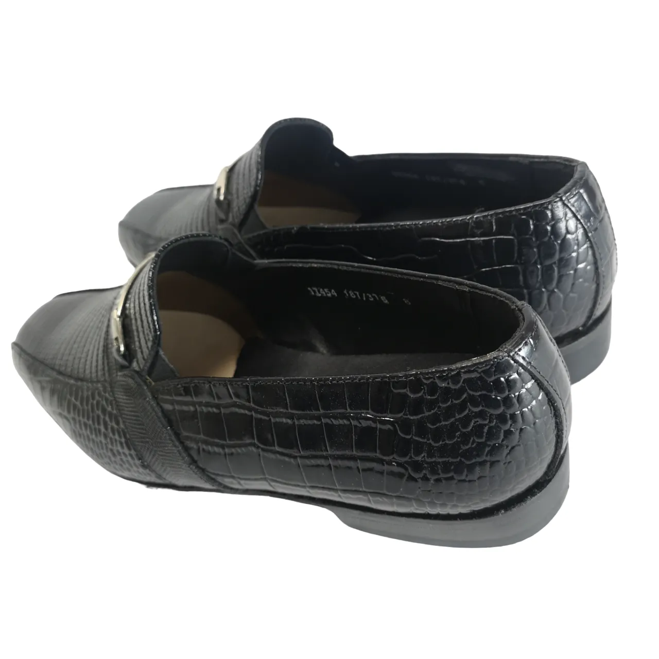 Barker Leather Lizzard Black Leather Shoe