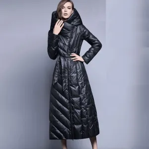 Brand Hooded Long XS-7XL Plus size 90% Duck Down Coat