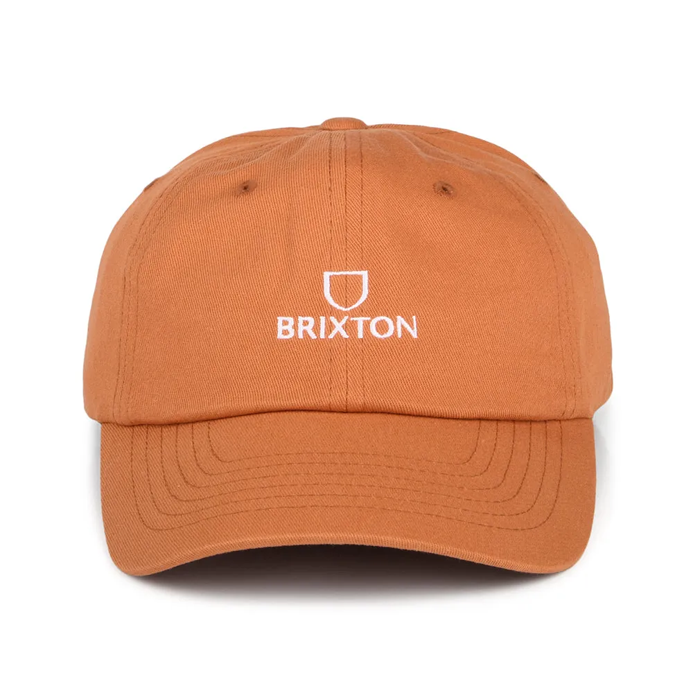 Brixton Hats Alpha LP Cotton Baseball Cap - Washed Orange