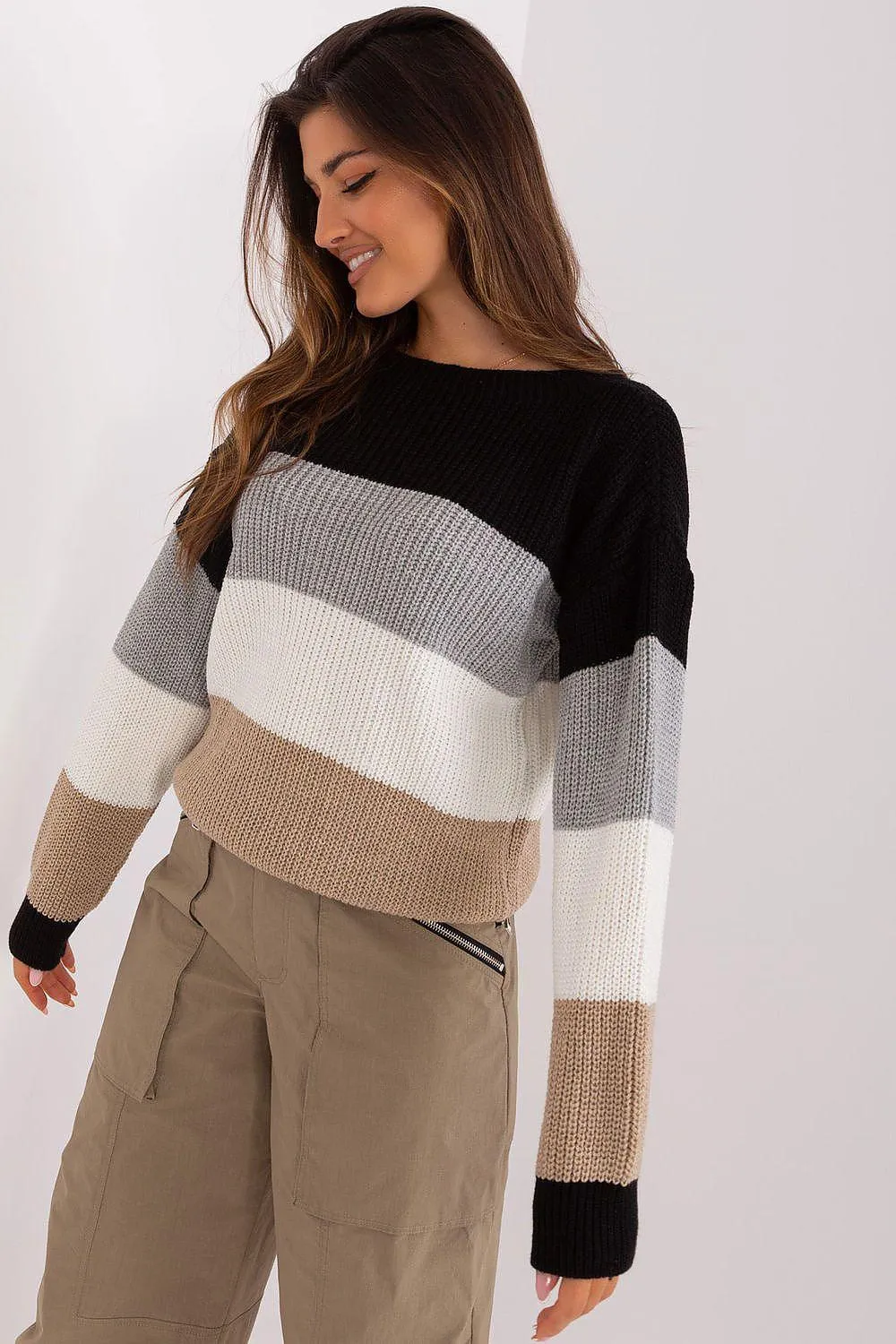 Cozy Striped Knit Sweater: Jumper Badu