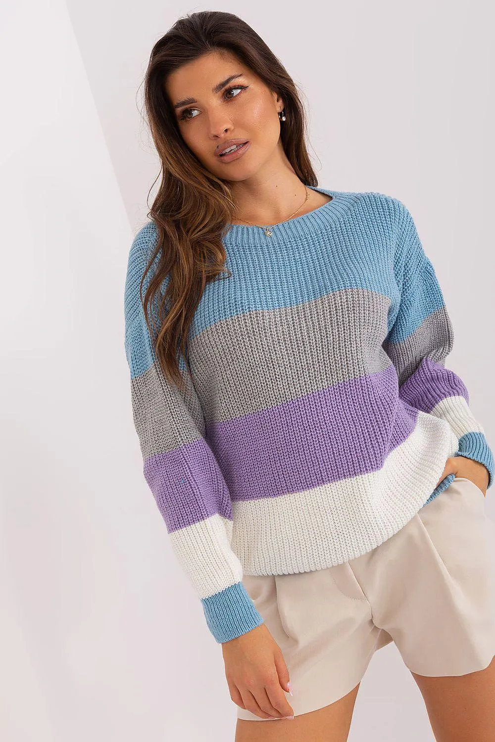 Cozy Striped Knit Sweater: Jumper Badu