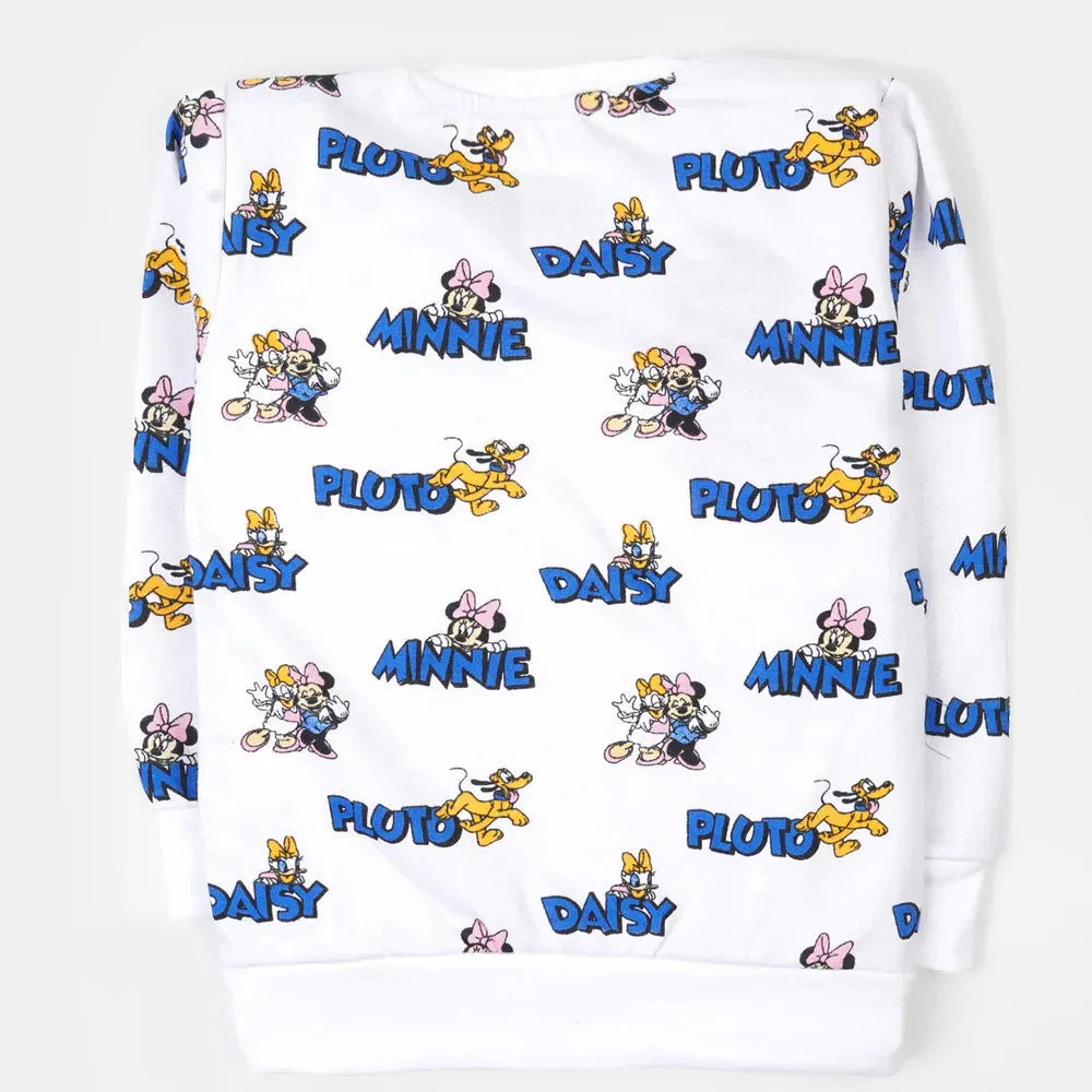 Girls Character Sweatshirt - White