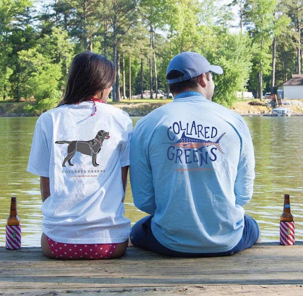 Green Dog: Long Sleeve T-Shirt - White