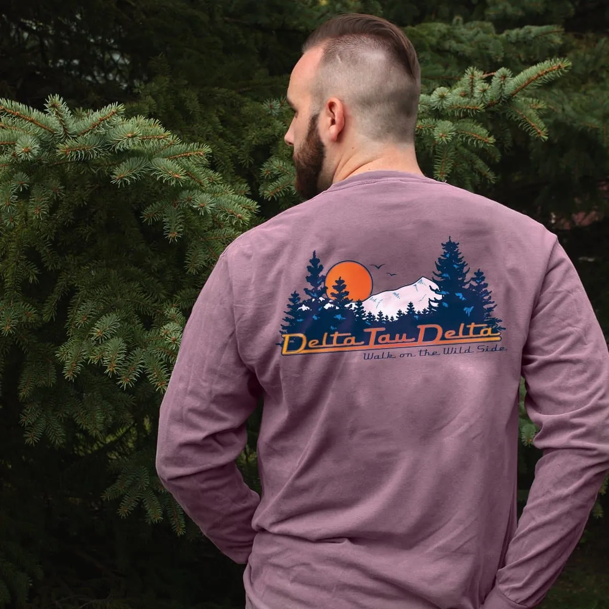 KDR Comfort Colors Berry Retro Wilderness Long Sleeve Pocket Tee