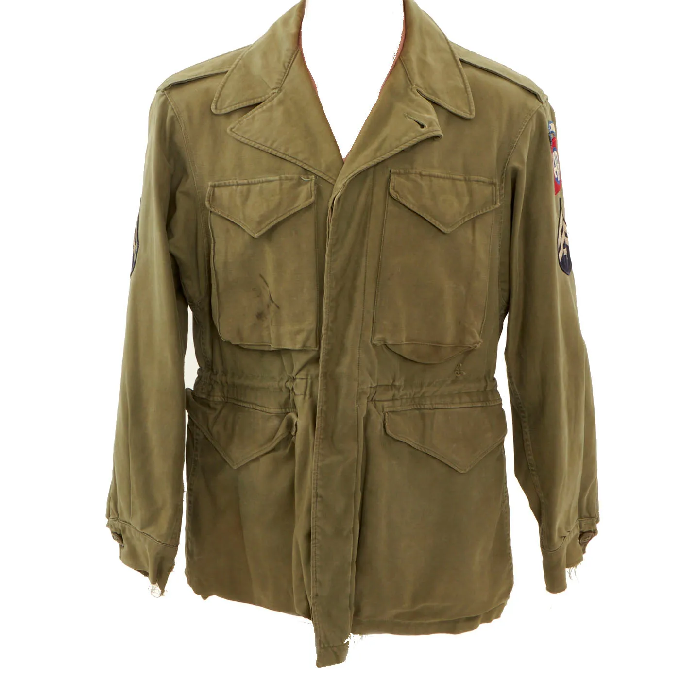 Original U.S. WWII 82nd Airborne Division M-1943 M43 Field Jacket With Rigger Modified Pants