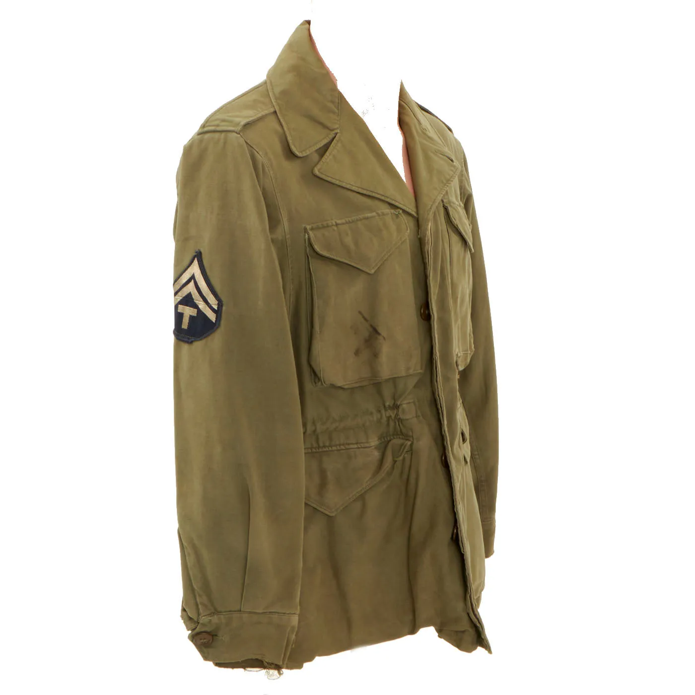 Original U.S. WWII 82nd Airborne Division M-1943 M43 Field Jacket With Rigger Modified Pants