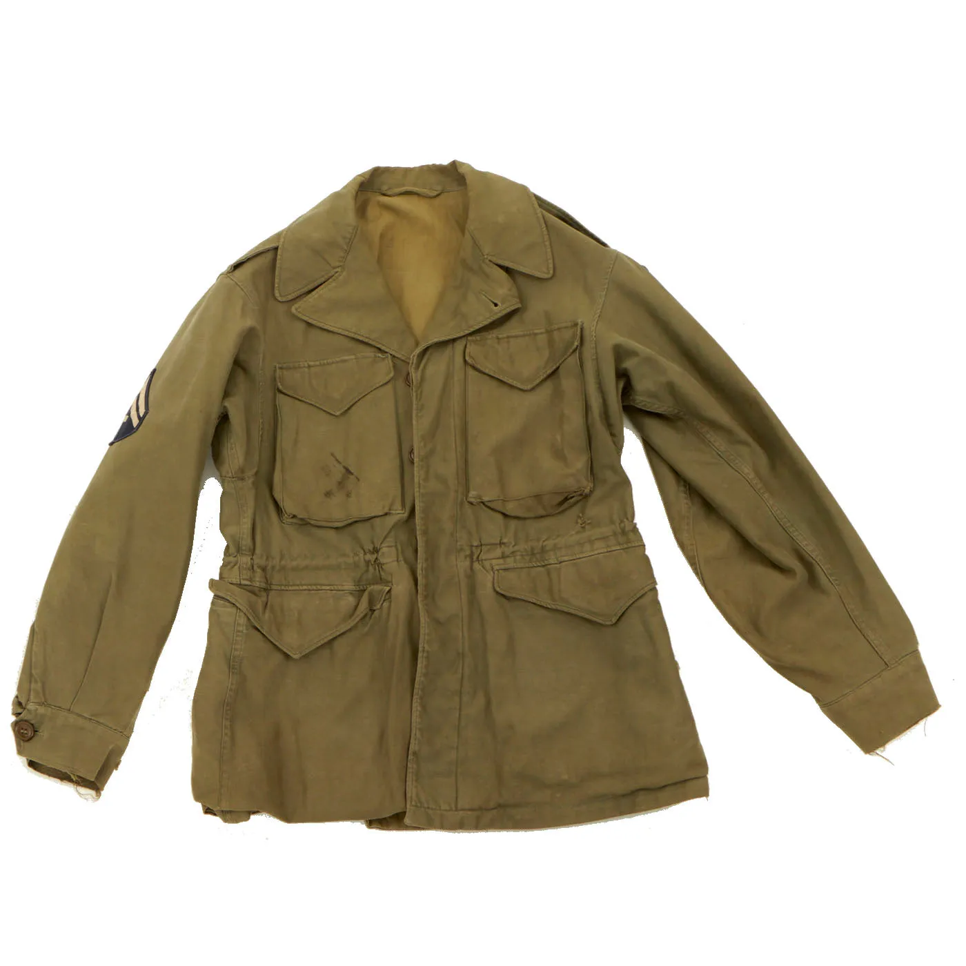 Original U.S. WWII 82nd Airborne Division M-1943 M43 Field Jacket With Rigger Modified Pants