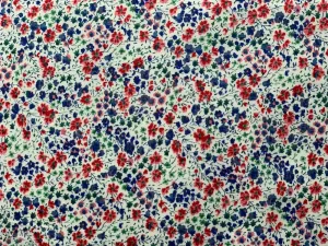 Phoebe Red & Navy Liberty of London Tana Cotton Lawn (Made in Italy)