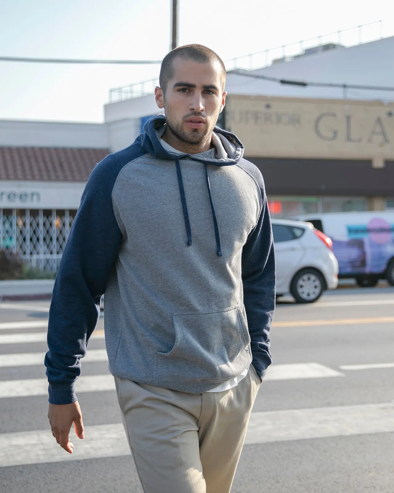 Raglan Hooded Sweatshirt