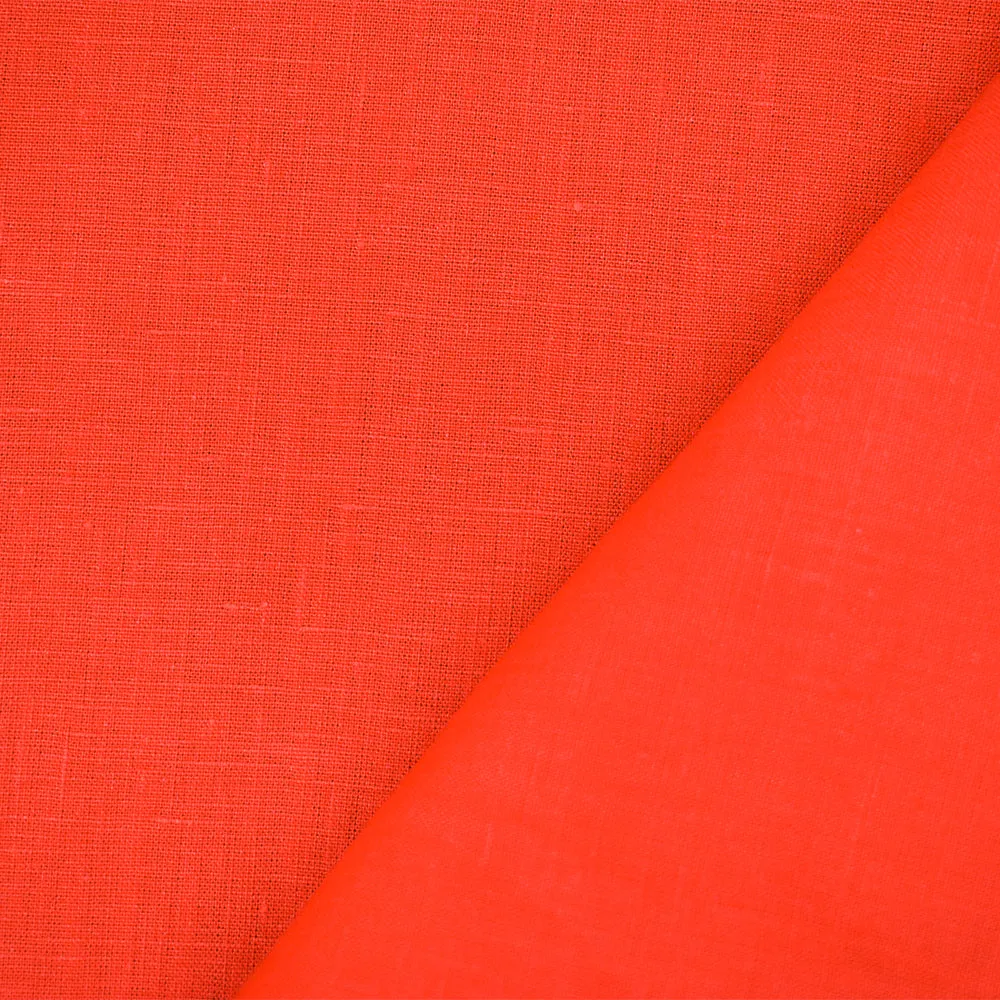 Red Spence Bryson Solid Slub Irish Linen Woven Fabric