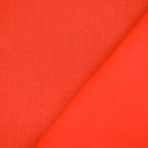 Red Spence Bryson Solid Slub Irish Linen Woven Fabric