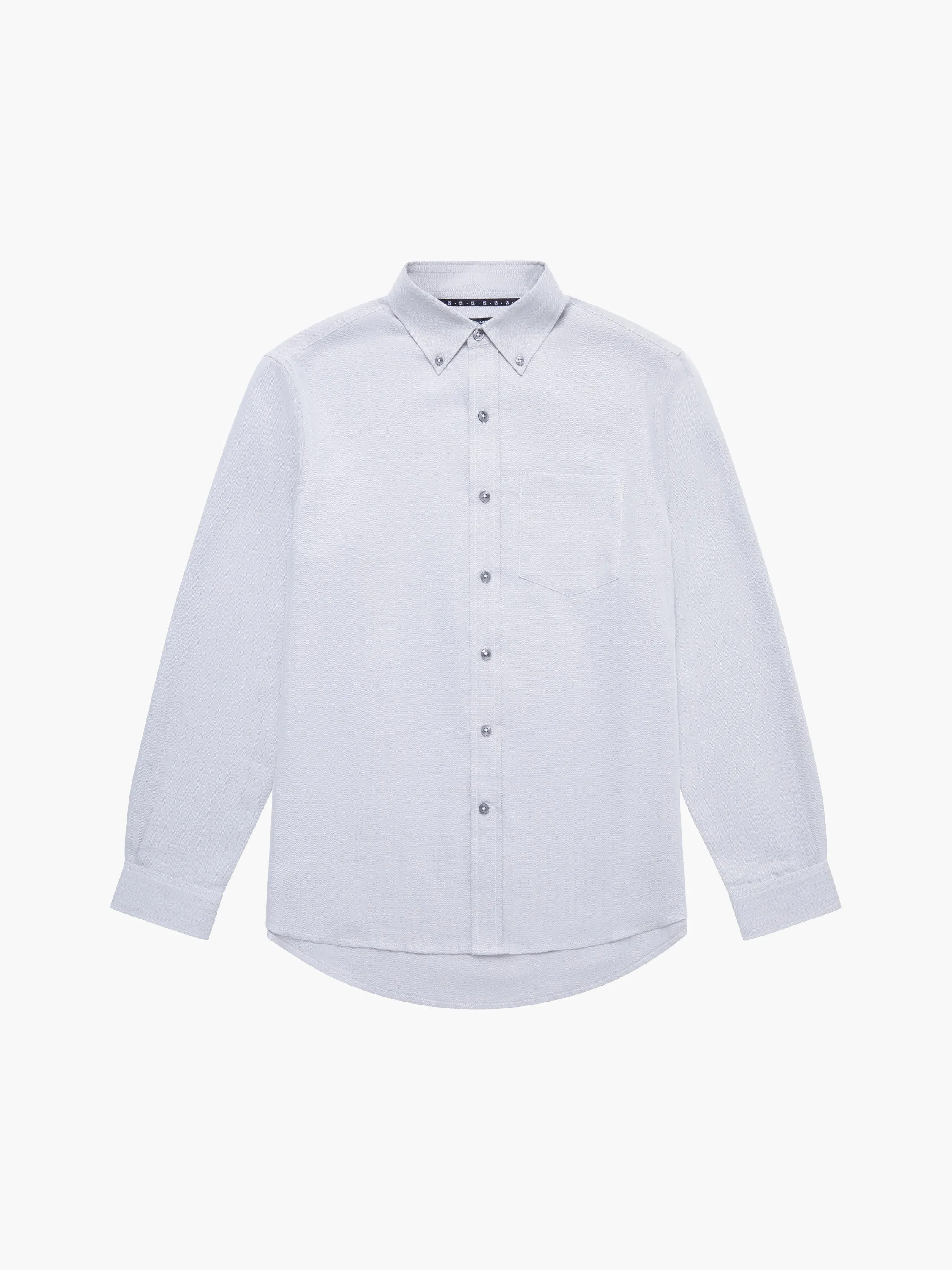 Regular Fit Herringbone Button Down Shirt