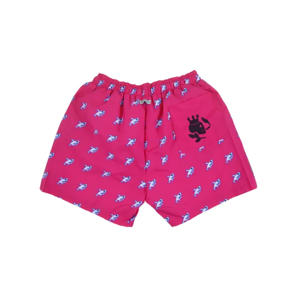 Robot Shark Swim Trunks | Pink