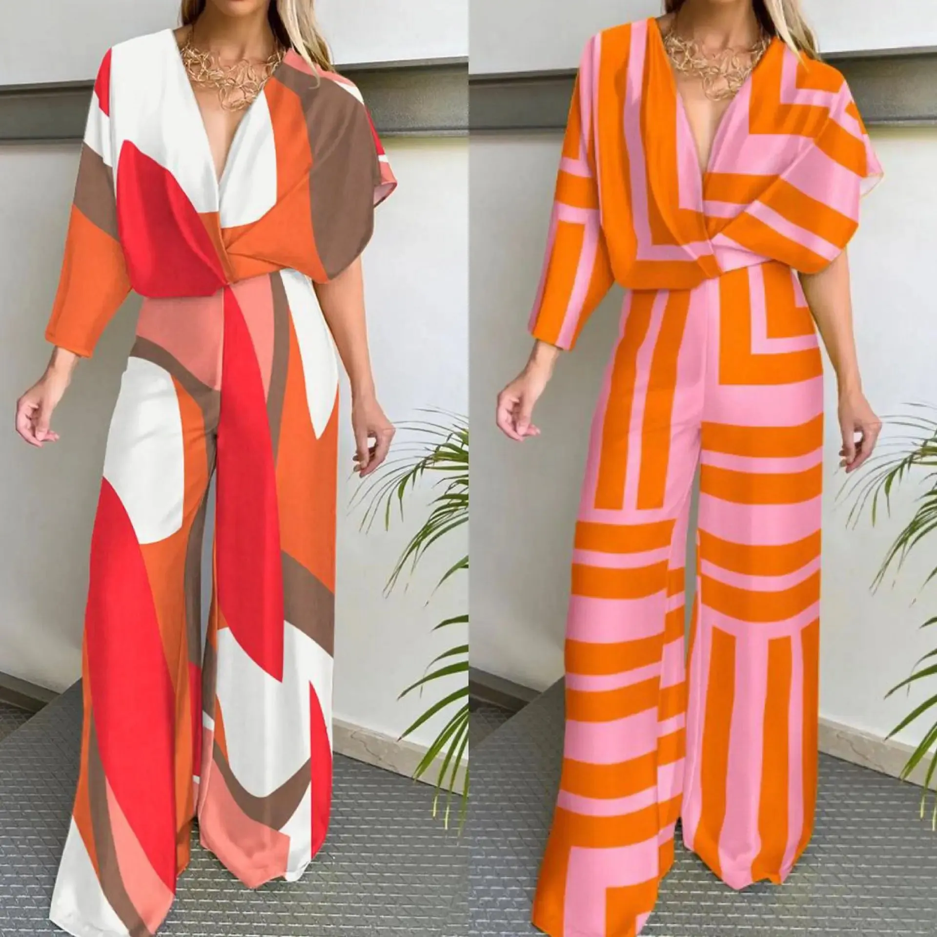 Sophisticated Batwing Sleeve Wide-Leg Jumpsuit - Prolyf Styles