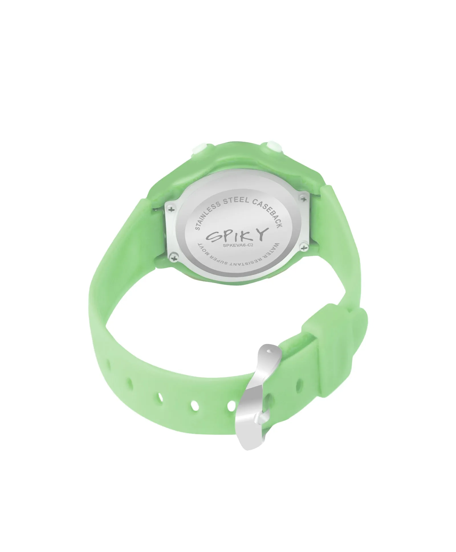 Spiky Rectangular Sports Digital Watch - Green