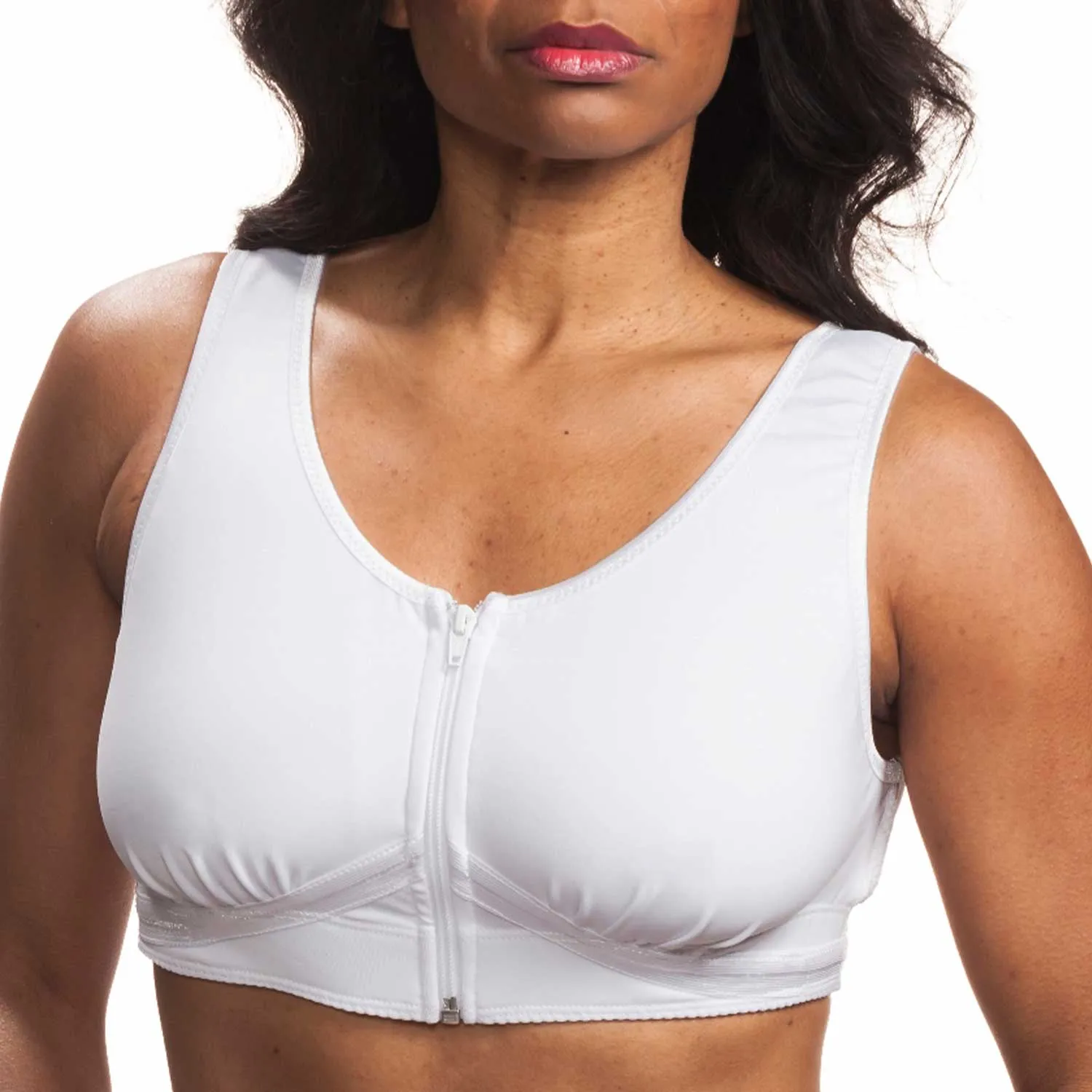 Wear Ease 742 Grace Bra w/Fiberfill Breast Forms & Drainage Tube Pouches