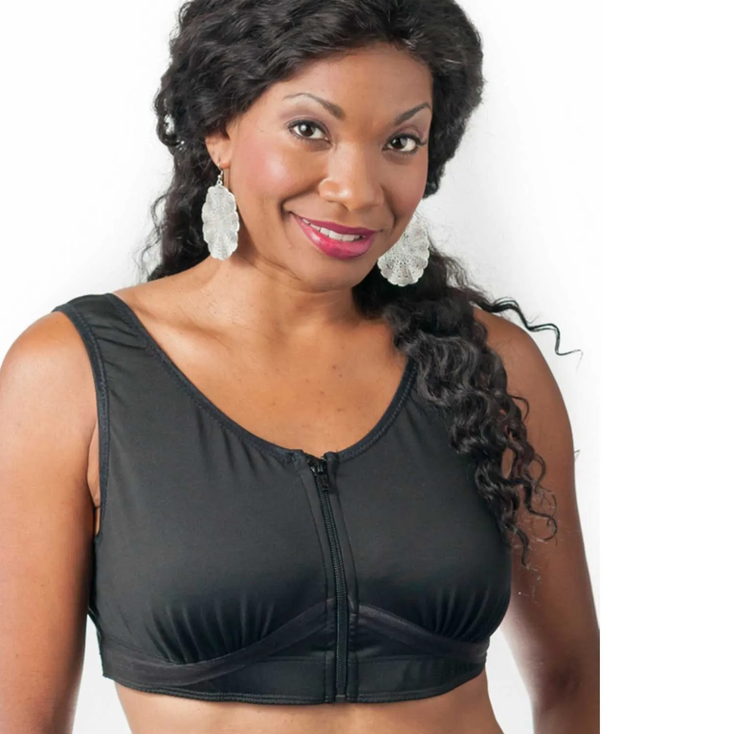 Wear Ease 742 Grace Bra w/Fiberfill Breast Forms & Drainage Tube Pouches